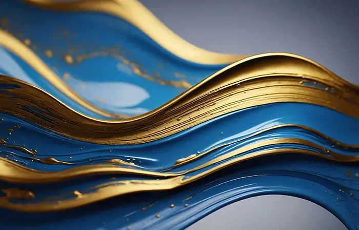 Majestic Blue and Gold Swirls Texture